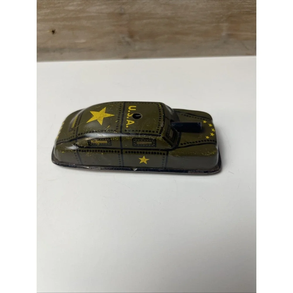 Vintage Toy Lot West Germany Car + Argo U.S. Army Armored Cannon Staff Car 1950
